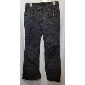 Betty Rides Womens Trinket Snow Pants Size Small Black Floral Ski Snowboard Gear